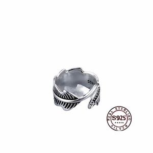 S925 Sterling silver leaf ring